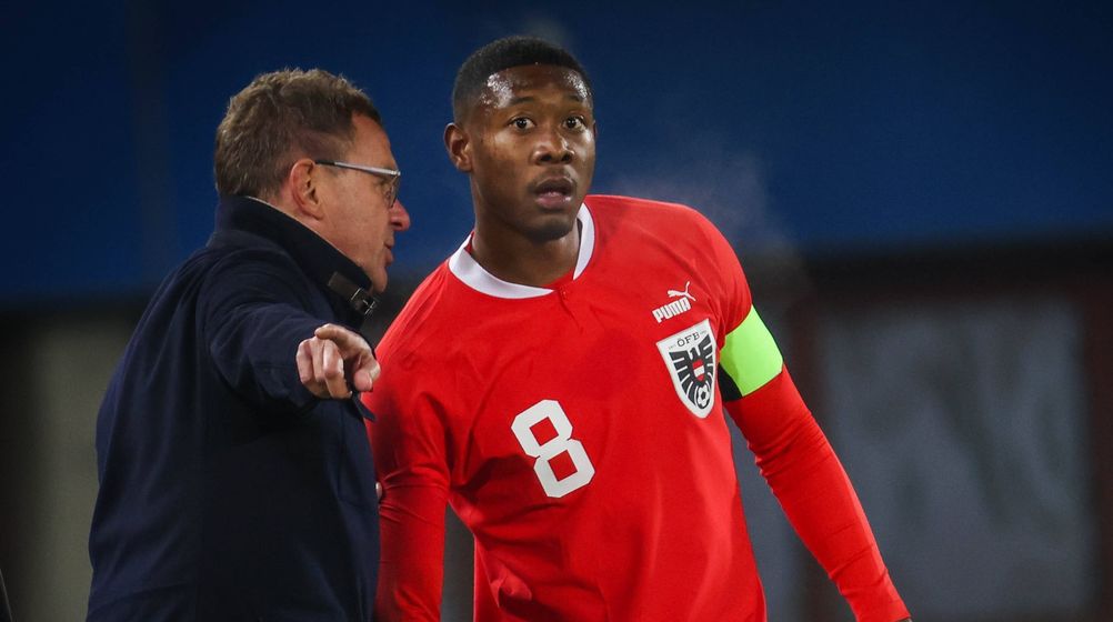 David Alaba mit ÖFB-Trainer Ralf Rangnick, Österreich, 2022